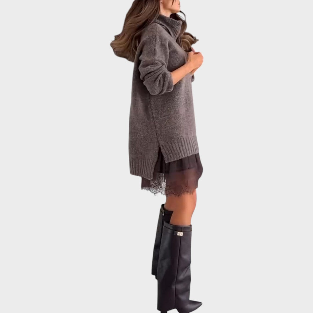Ensemble robe et pull assorti
