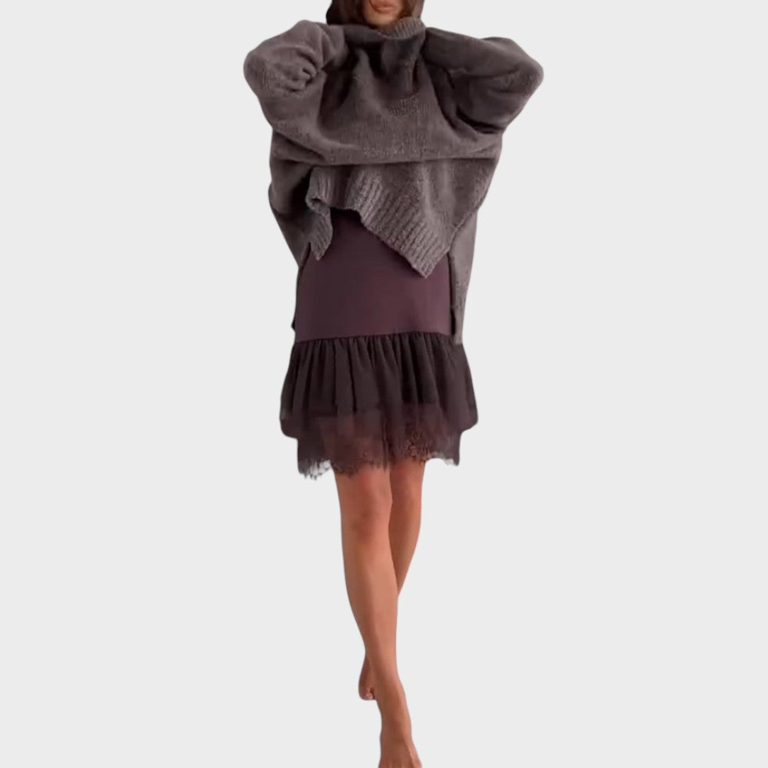 Ensemble robe et pull assorti
