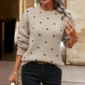 Pull en maille à motif de pois