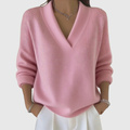 Pull à col V à la coupe décontractée