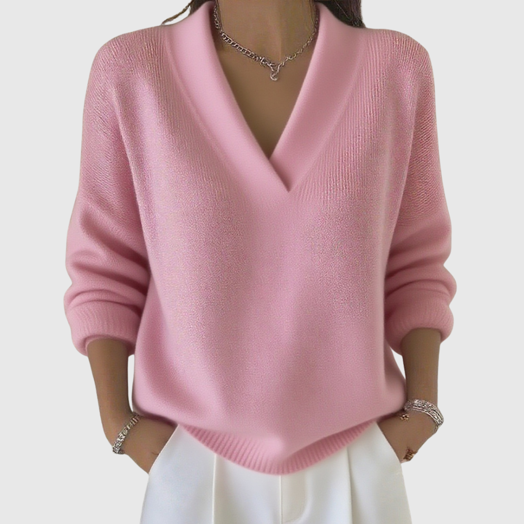 Pull à col V à la coupe décontractée