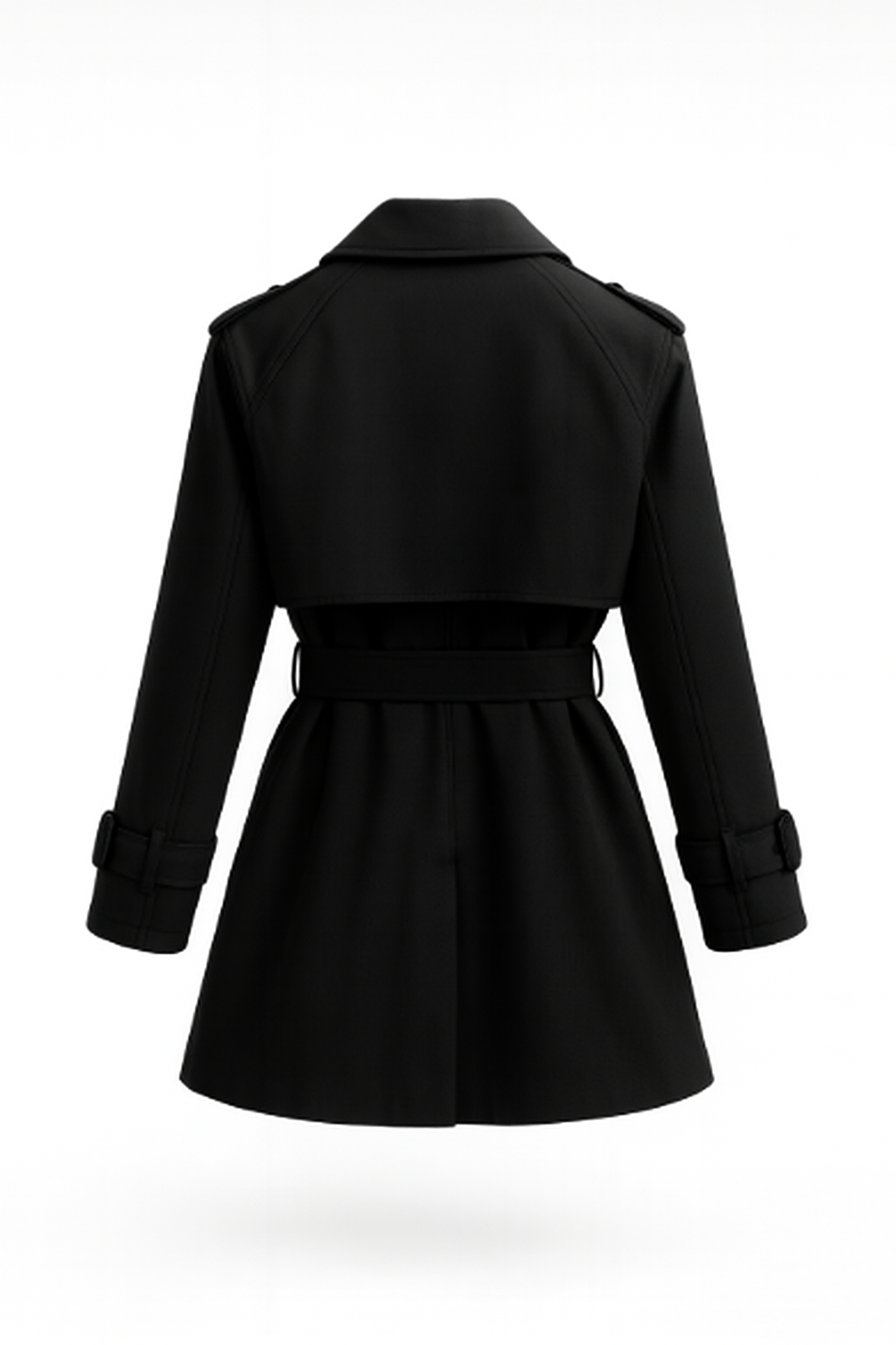 Trench court croisé en mélange de coton