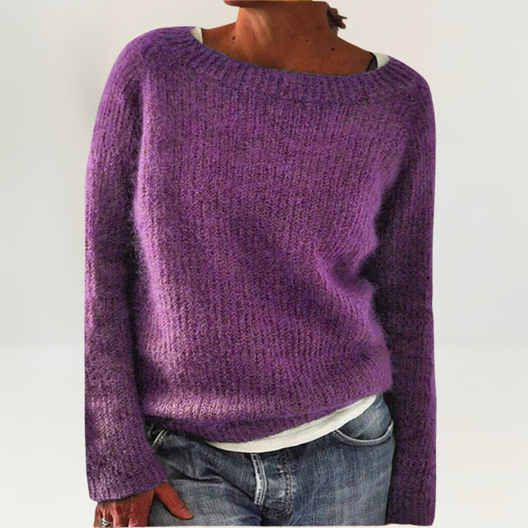 Pull enveloppant en maille épaisse