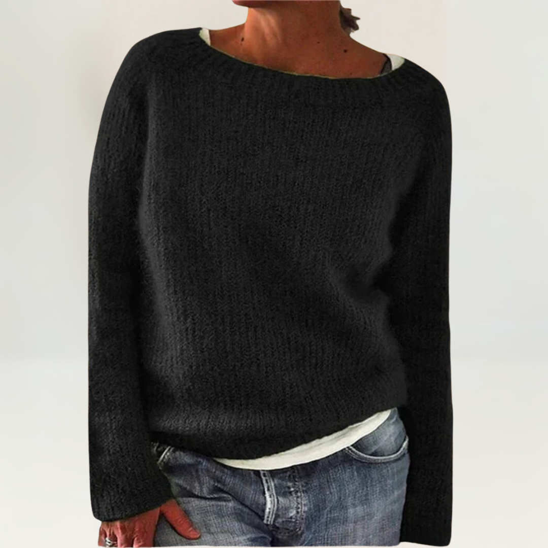 Pull enveloppant en maille épaisse
