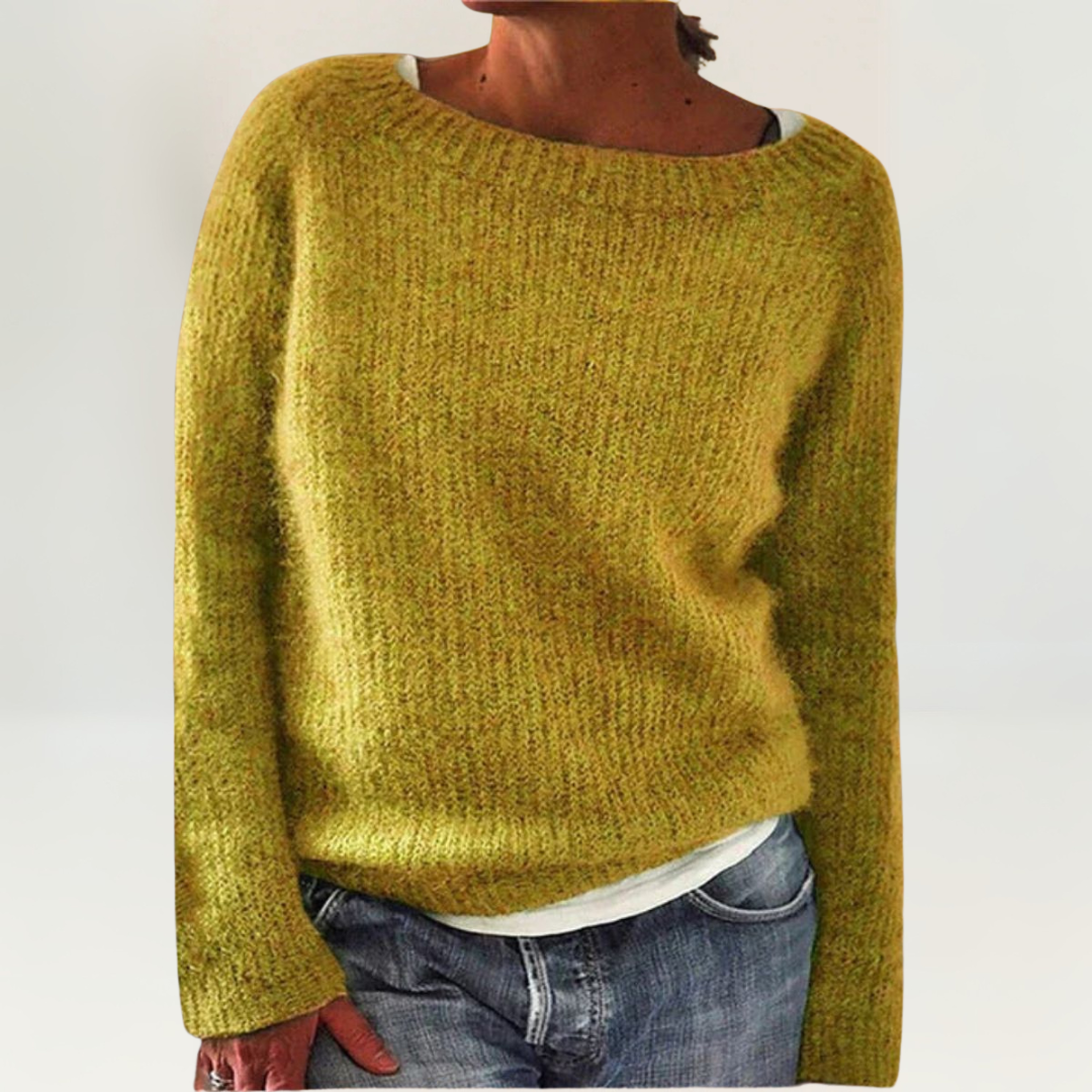 Pull enveloppant en maille épaisse
