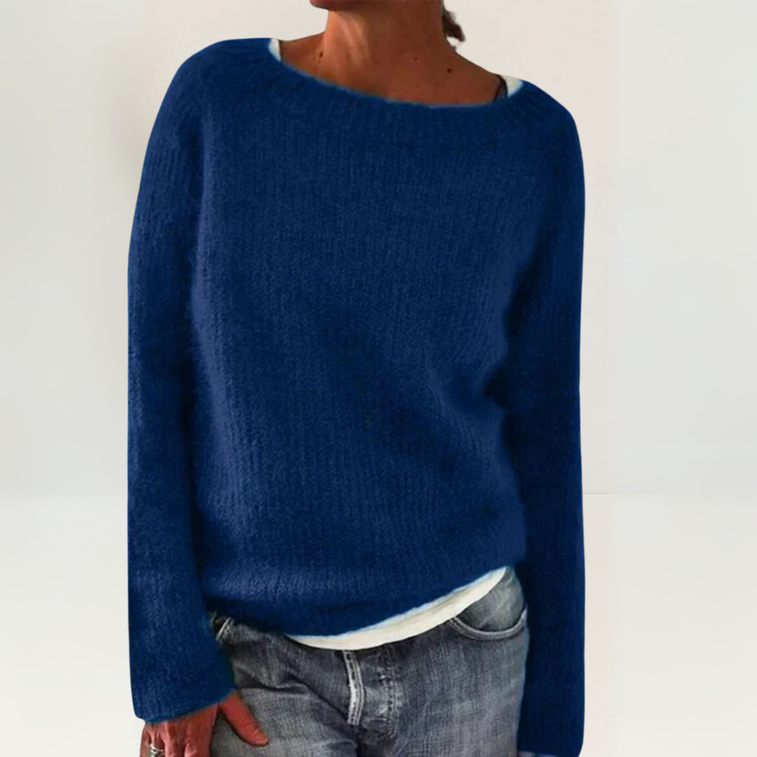 Pull enveloppant en maille épaisse