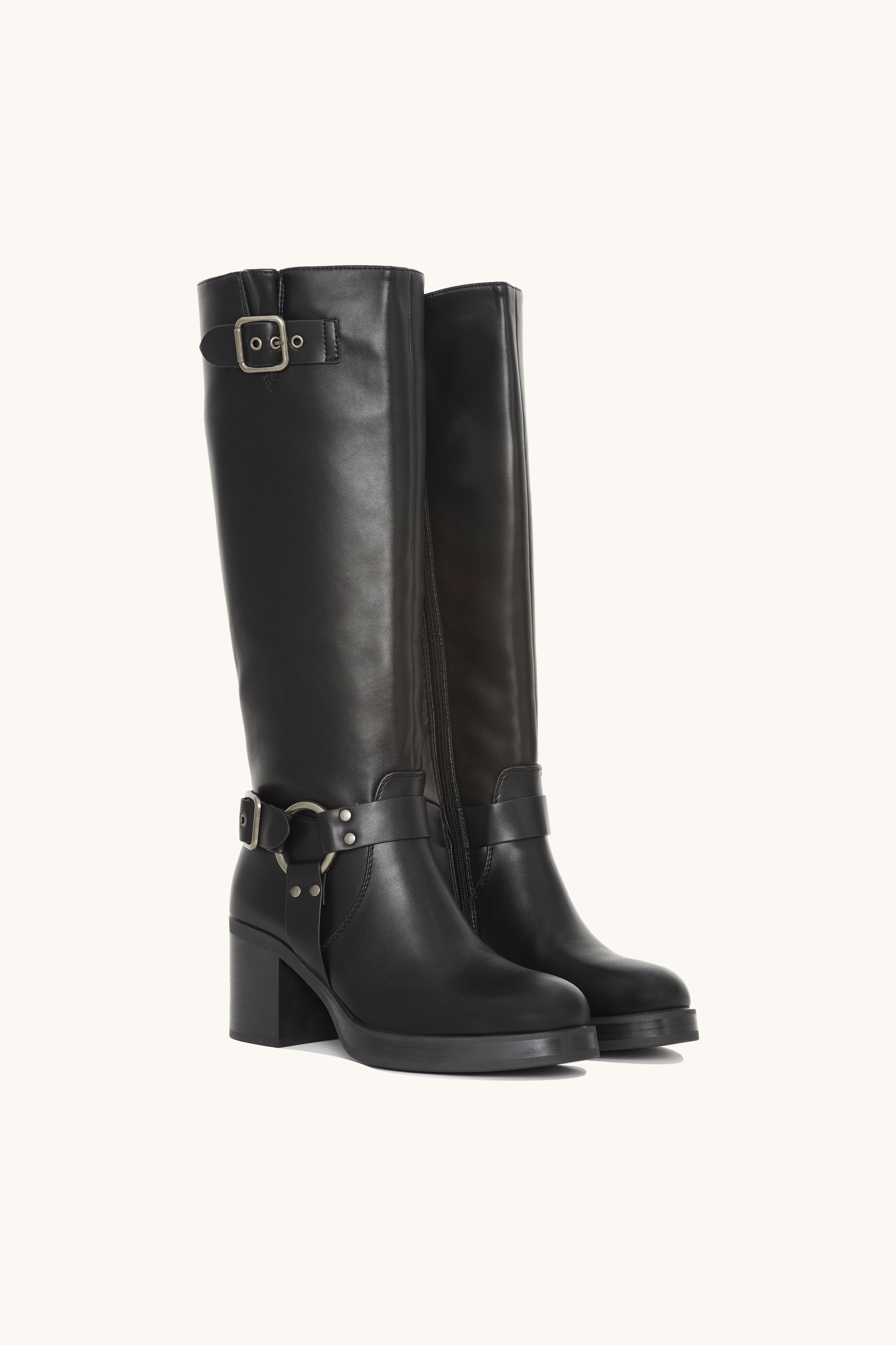 Bottes hautes à talon stable