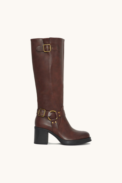 Bottes hautes à talon stable