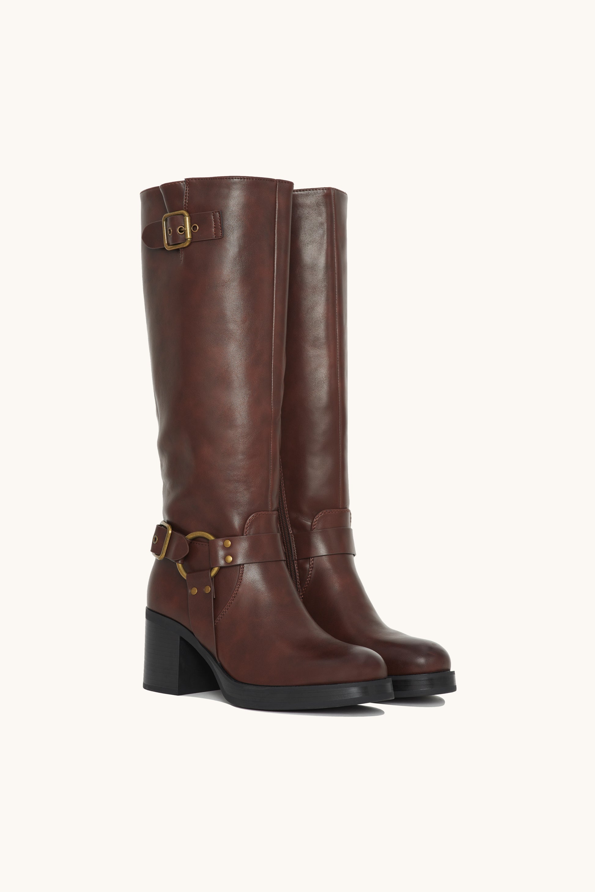 Bottes hautes à talon stable