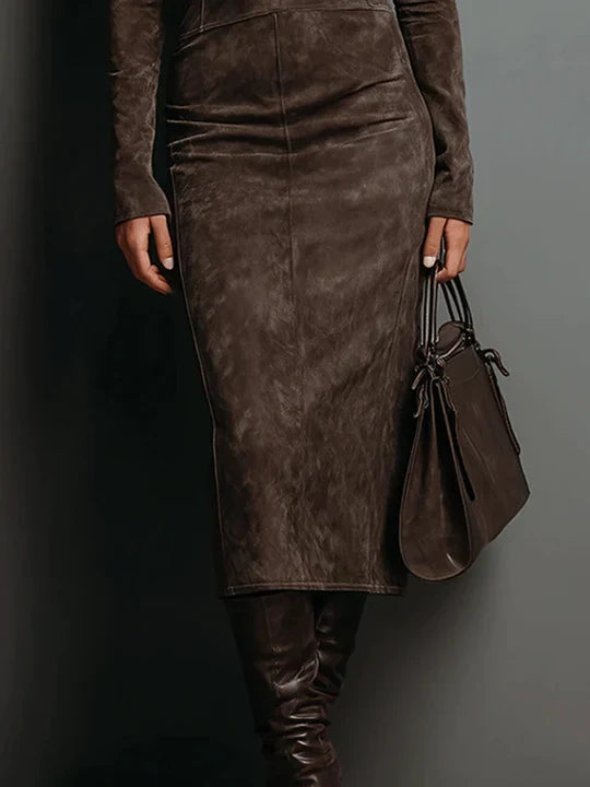 Robe midi à la ligne épurée