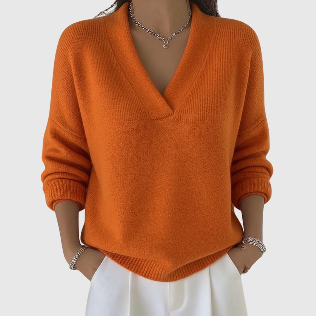 Pull à col V à la coupe décontractée