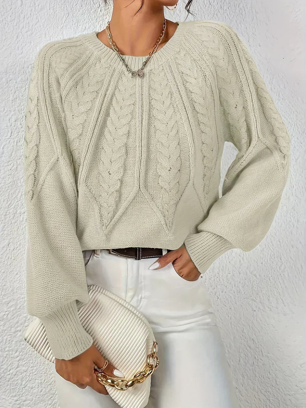 Pull en maille ajourée