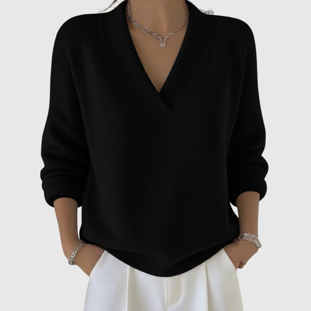 Pull à col V à la coupe décontractée