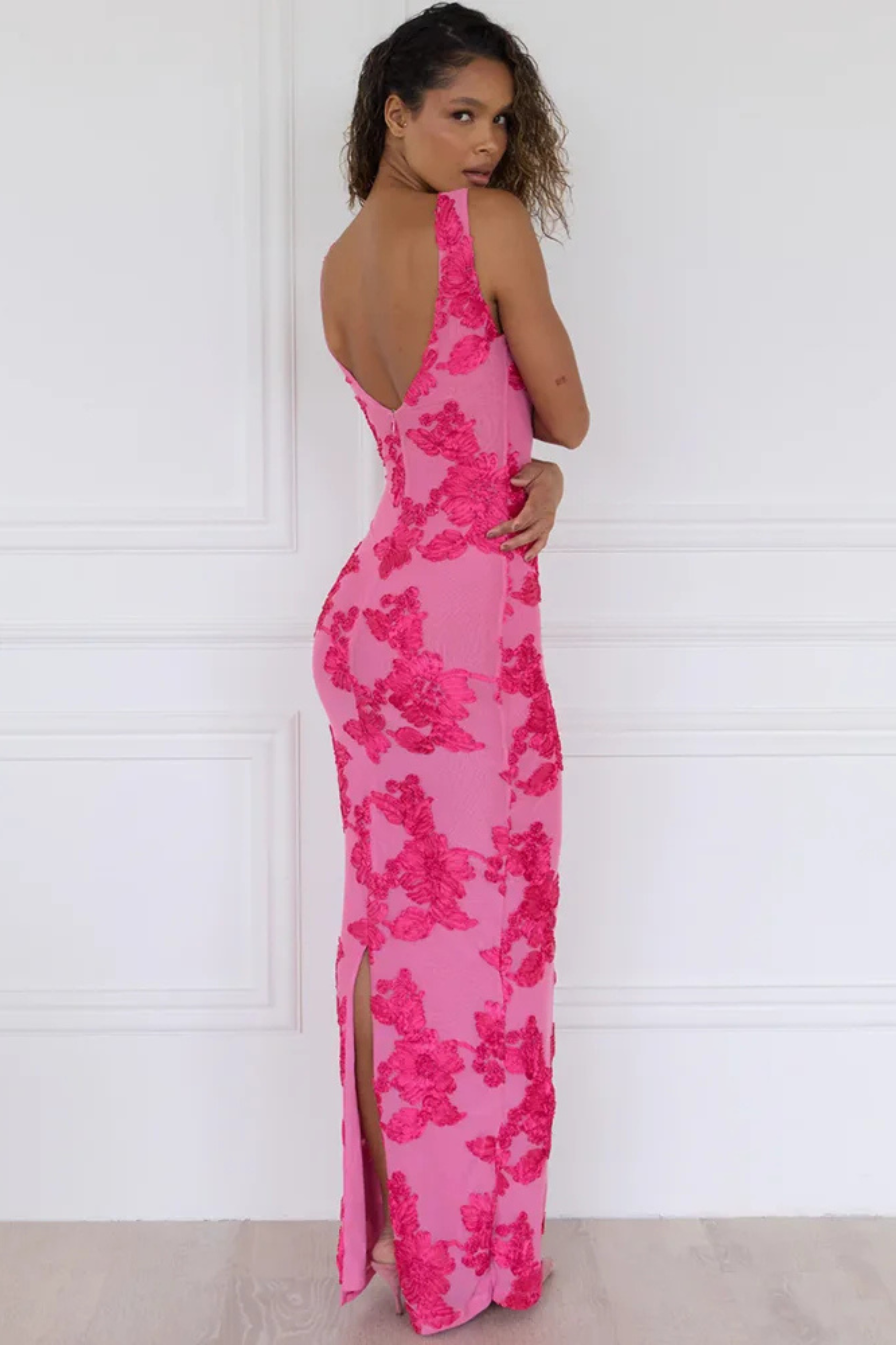 Robe longue imprimée à la coupe ample