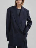 Blazer croisé bleu nuit