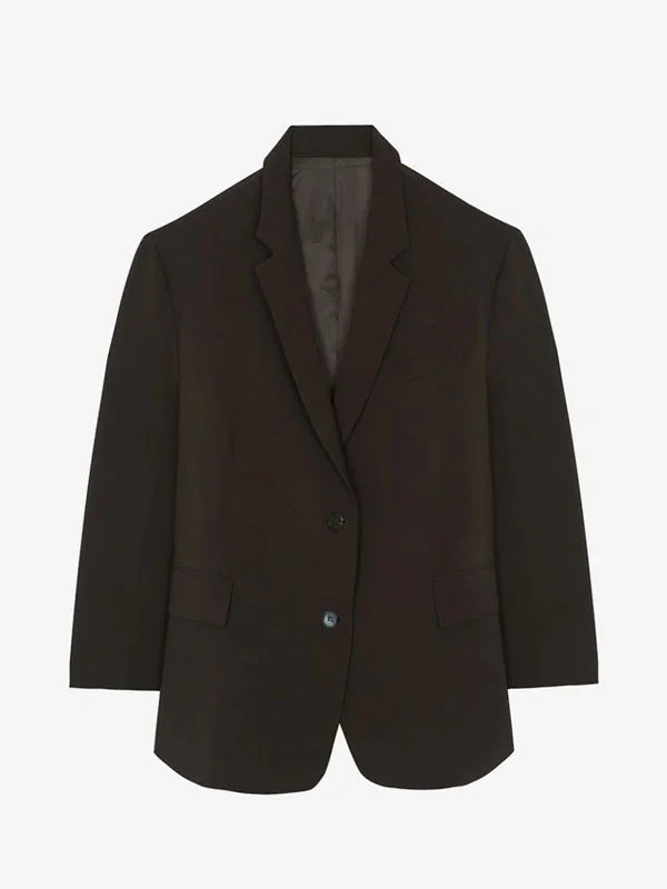 Blazer croisé oversize dans un ton terreux