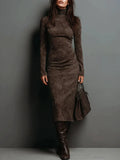 Robe midi à la ligne épurée