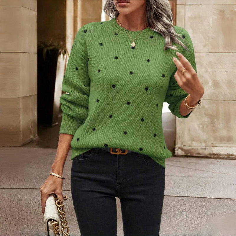 Pull en maille à motif de pois