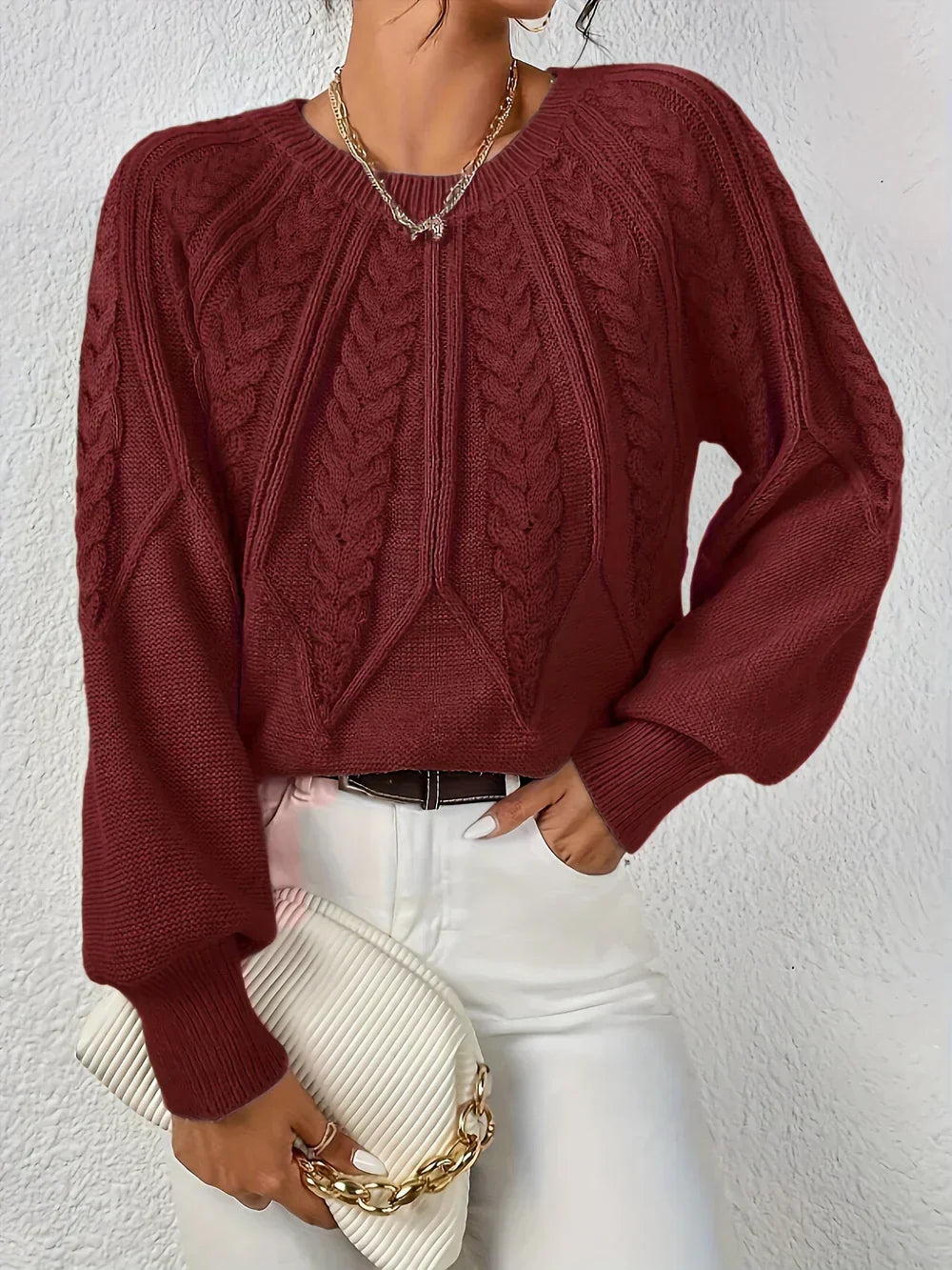Pull en maille ajourée