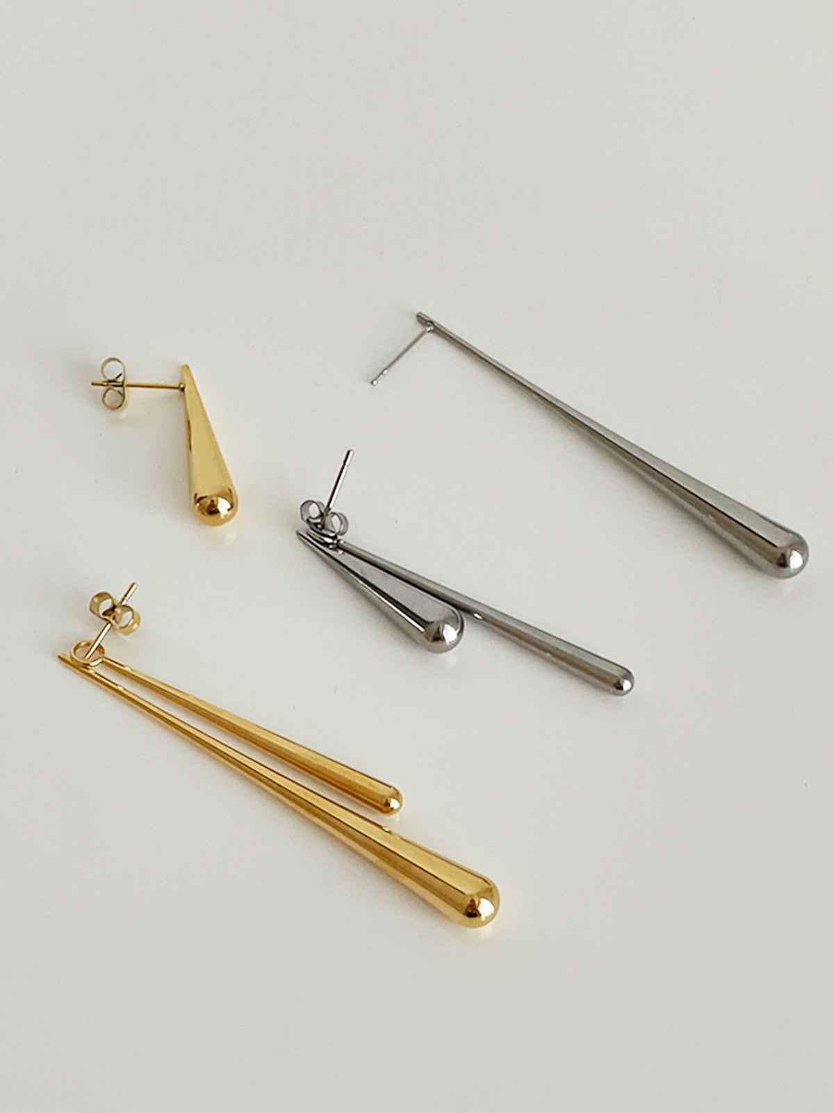 Boucles d’oreilles en goutte allongée