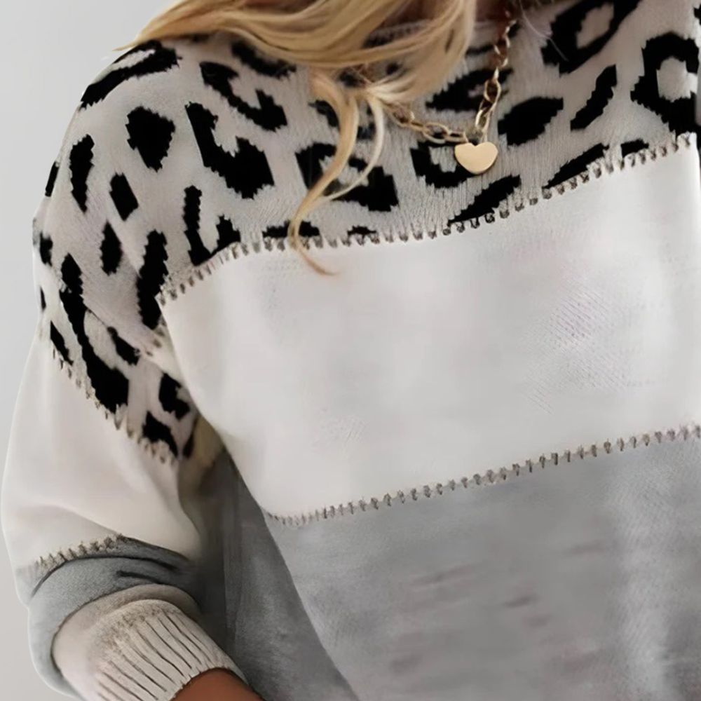 Pull à motif jacquard discret