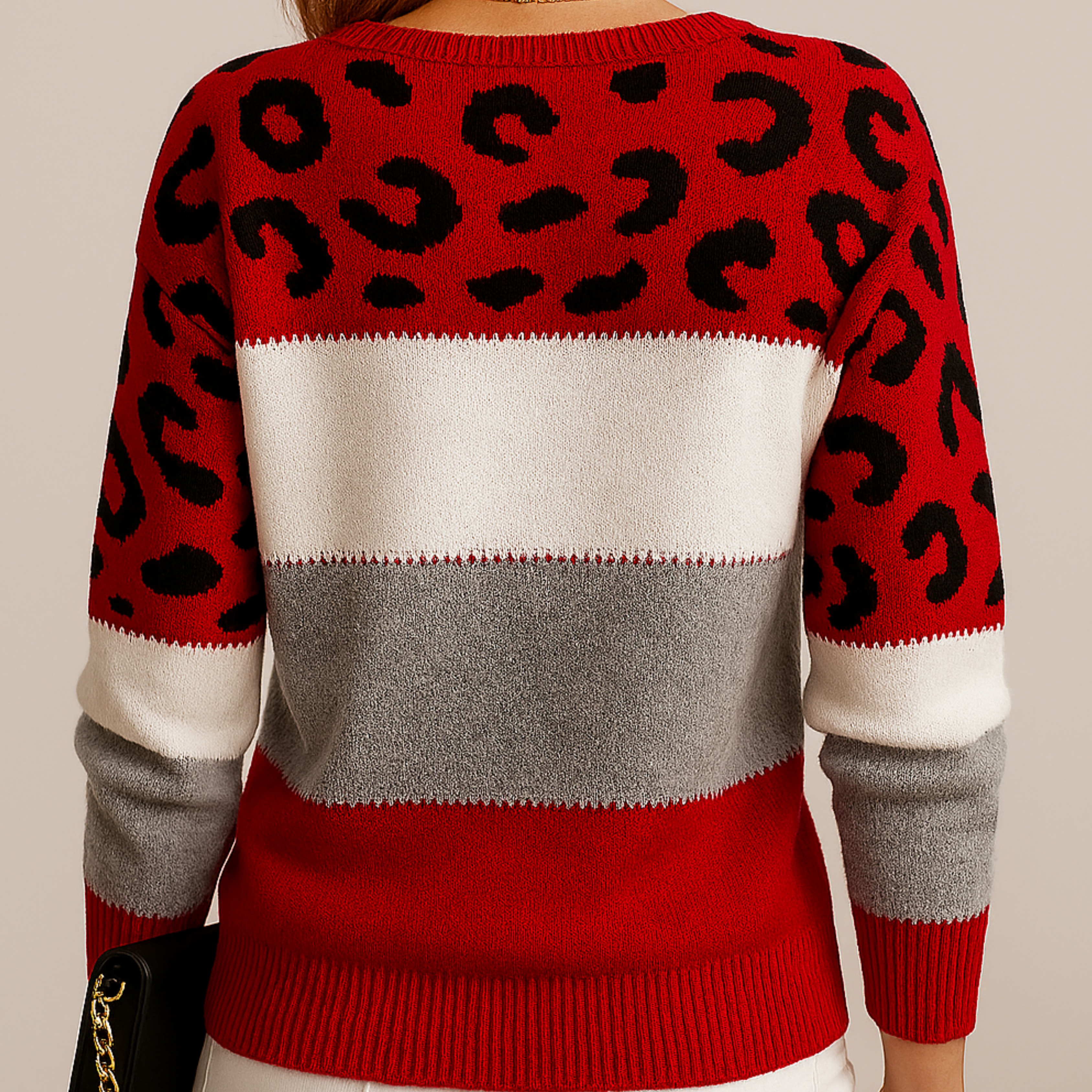 Pull à motif jacquard discret