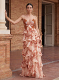 Robe à volants superposés
