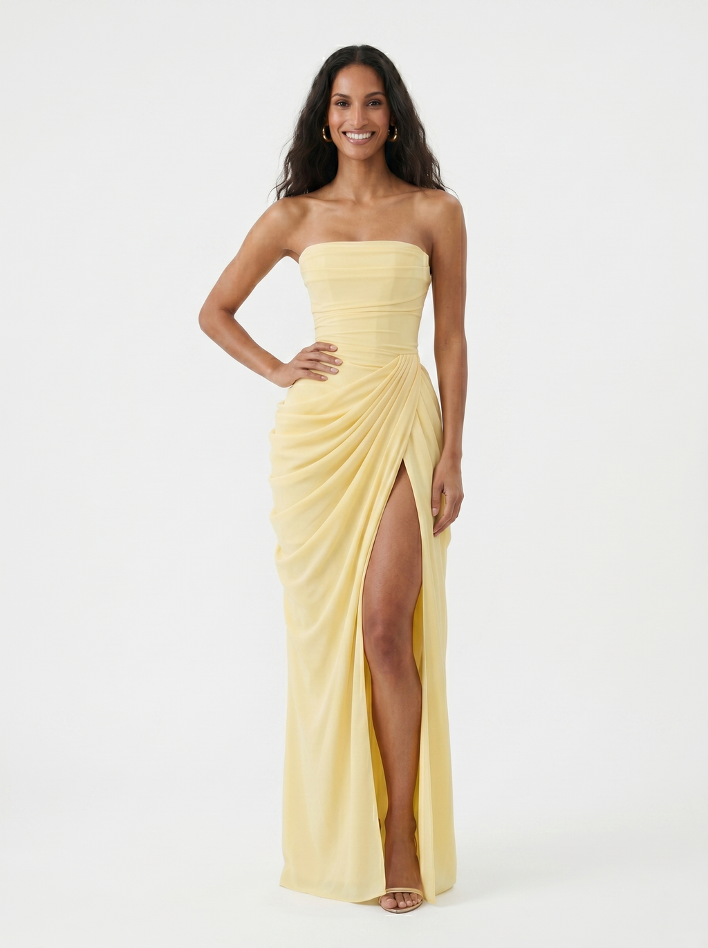 Robe longue de soirée à jupe ample