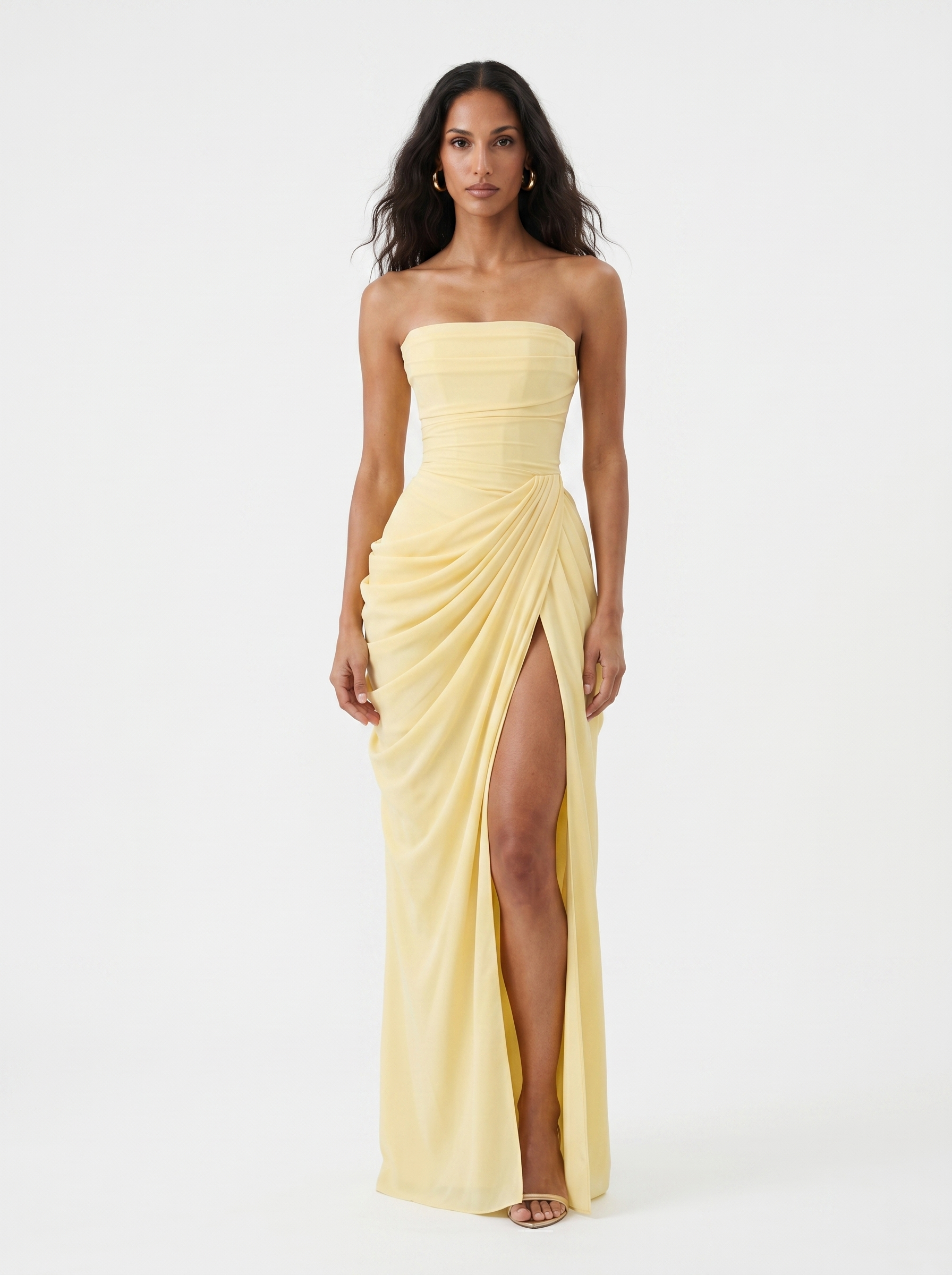 Robe longue de soirée à jupe ample