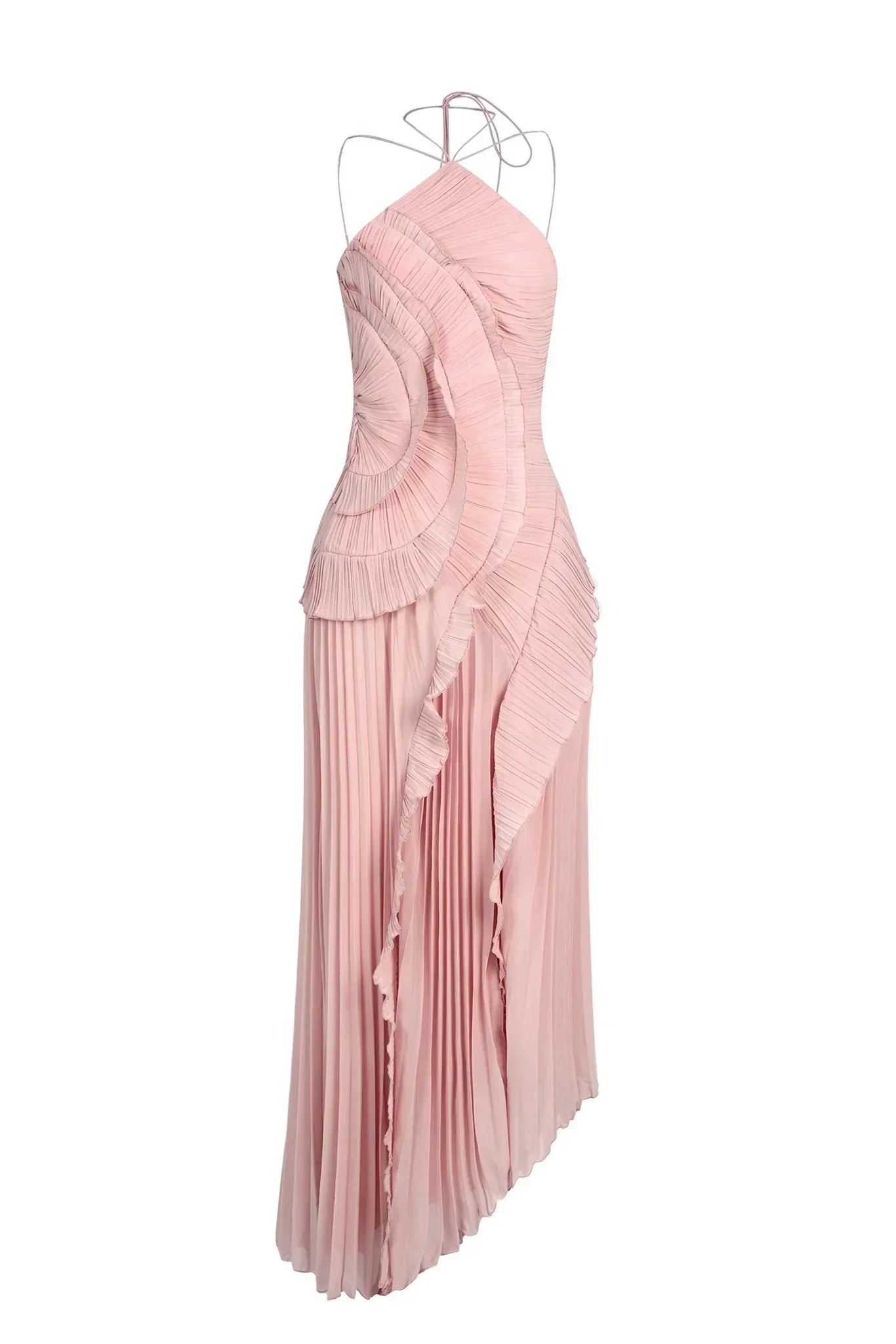 Robe à volants dans un ton parme