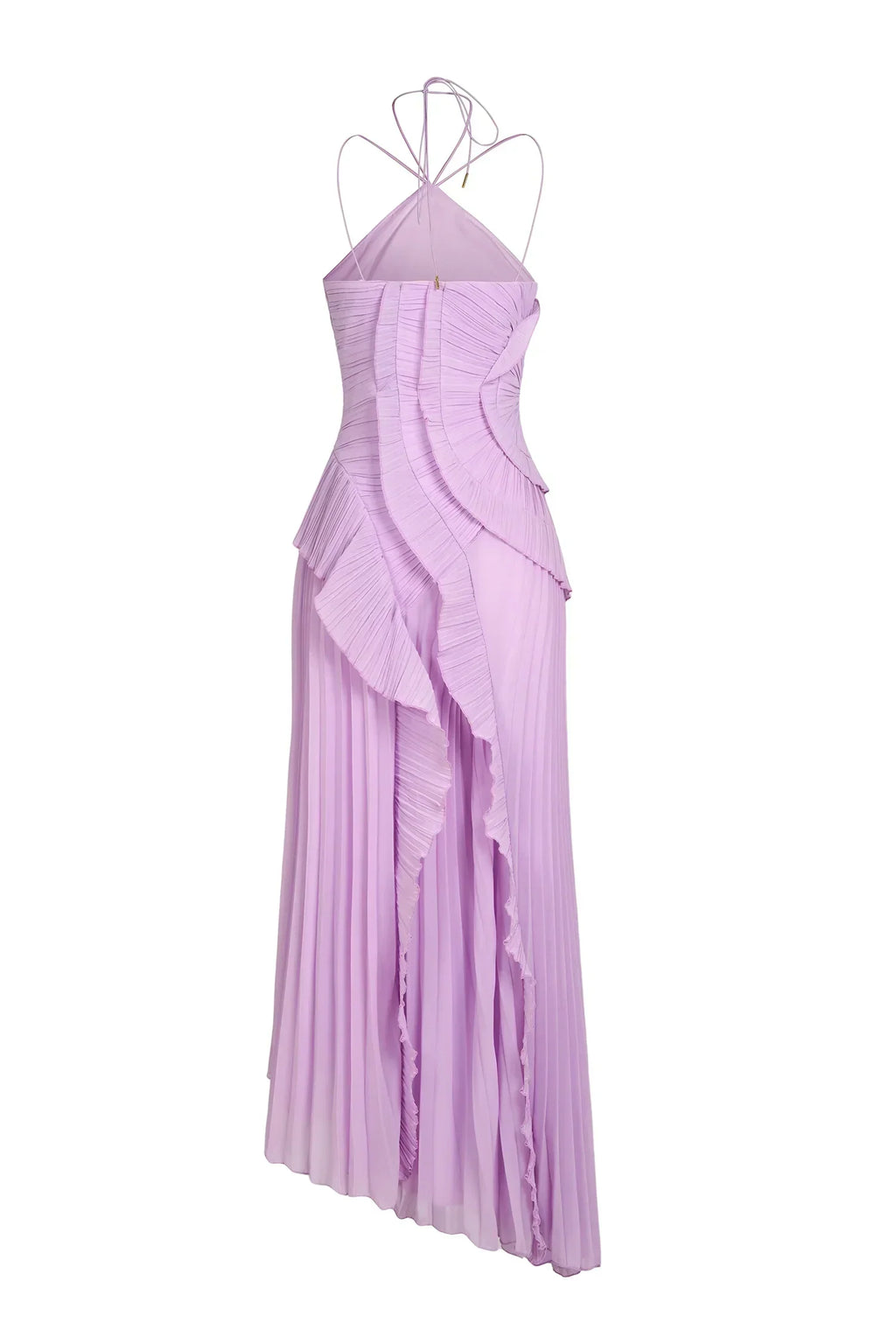 Robe à volants dans un ton parme