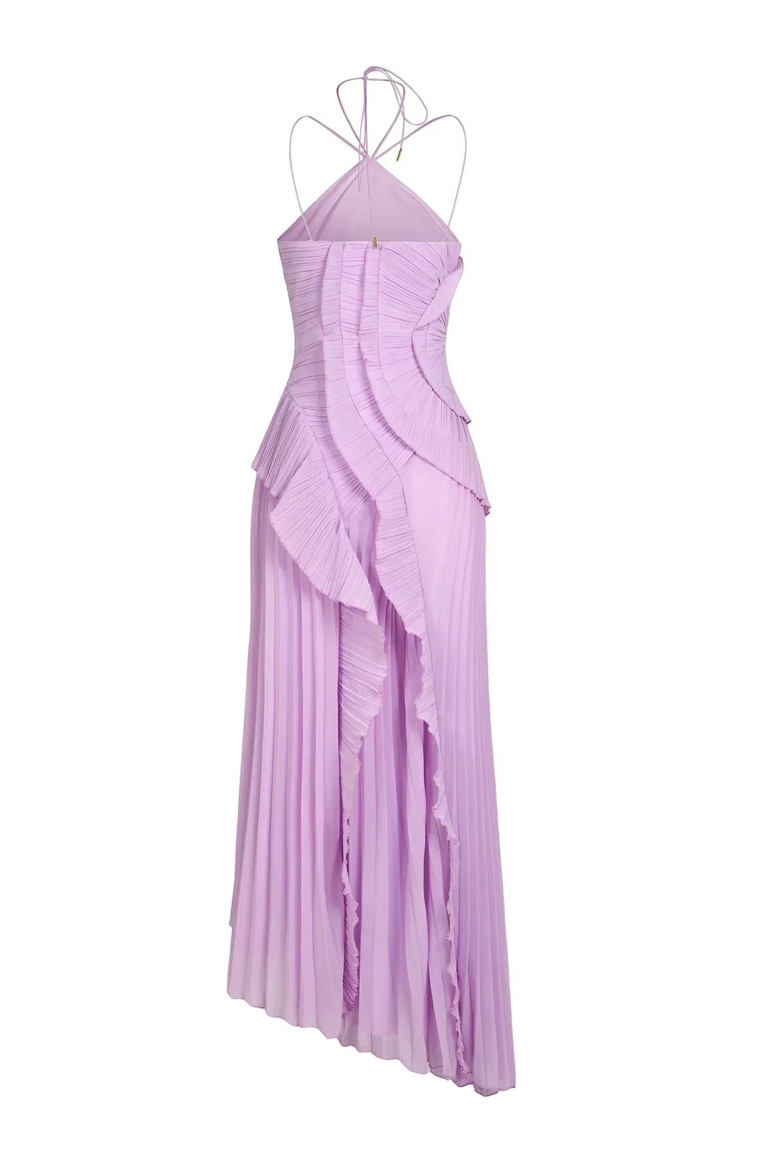 Robe à volants dans un ton parme