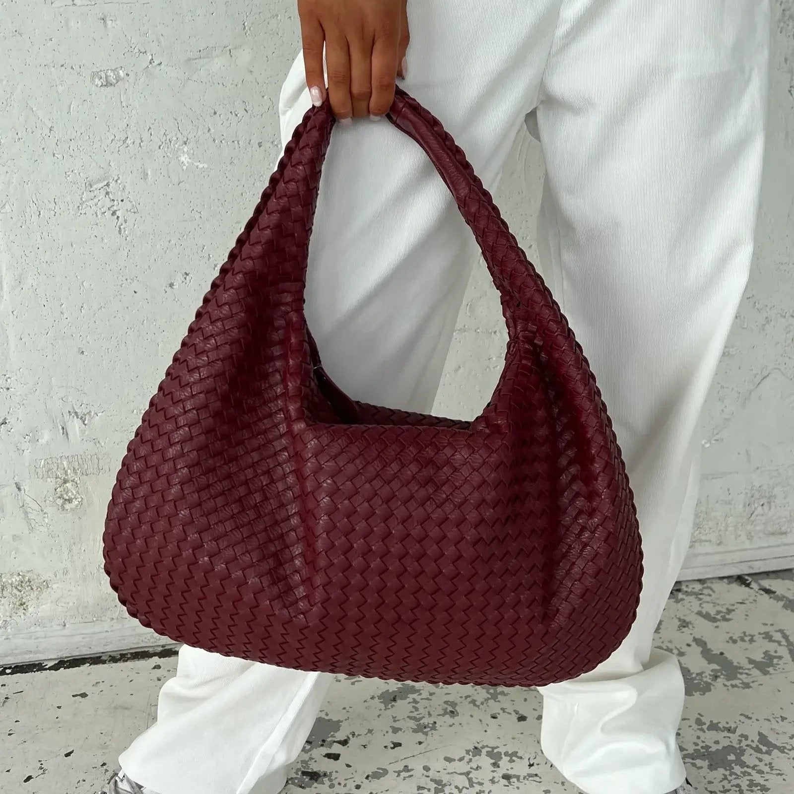 Sac tressé surdimensionné
