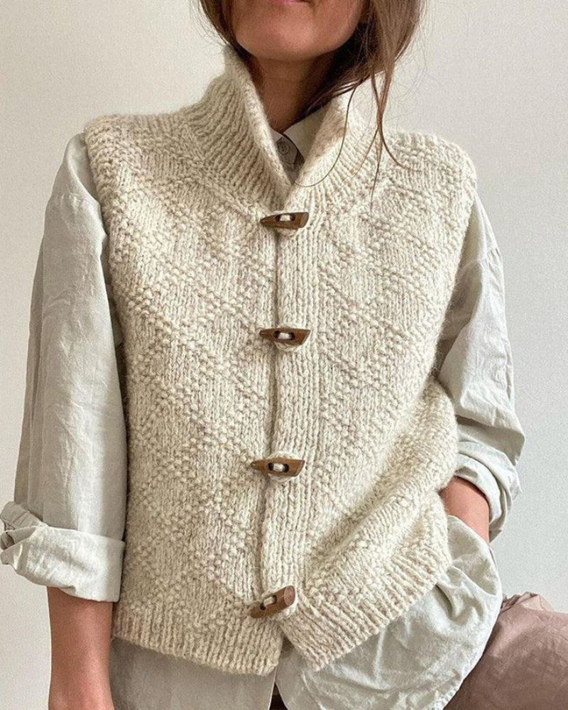 Gilet sans manches en maille