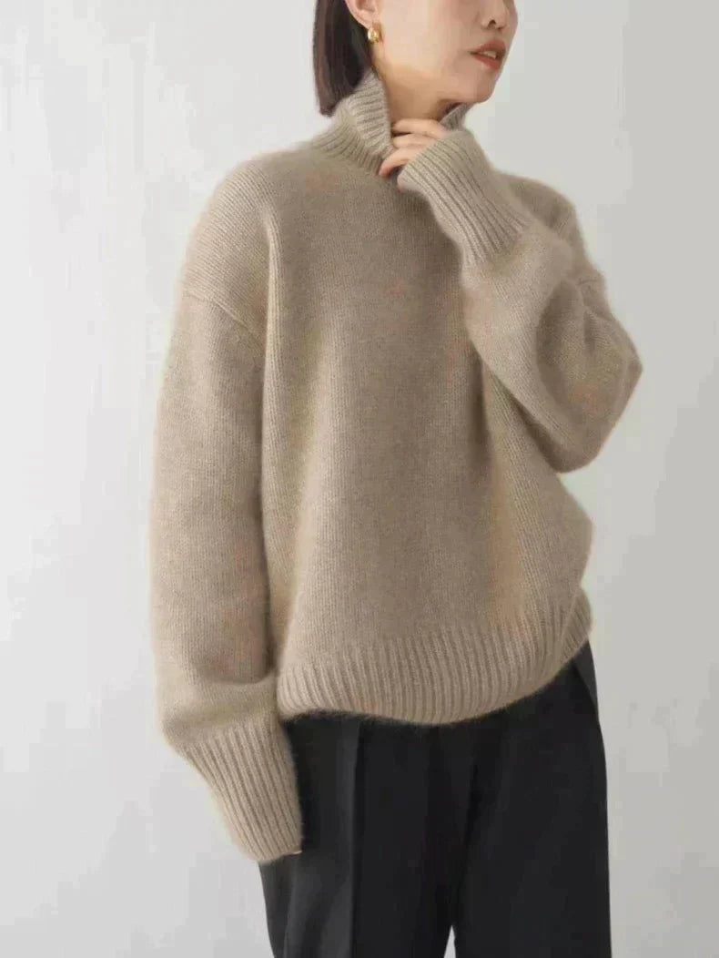 Pull à col roulé en maille souple