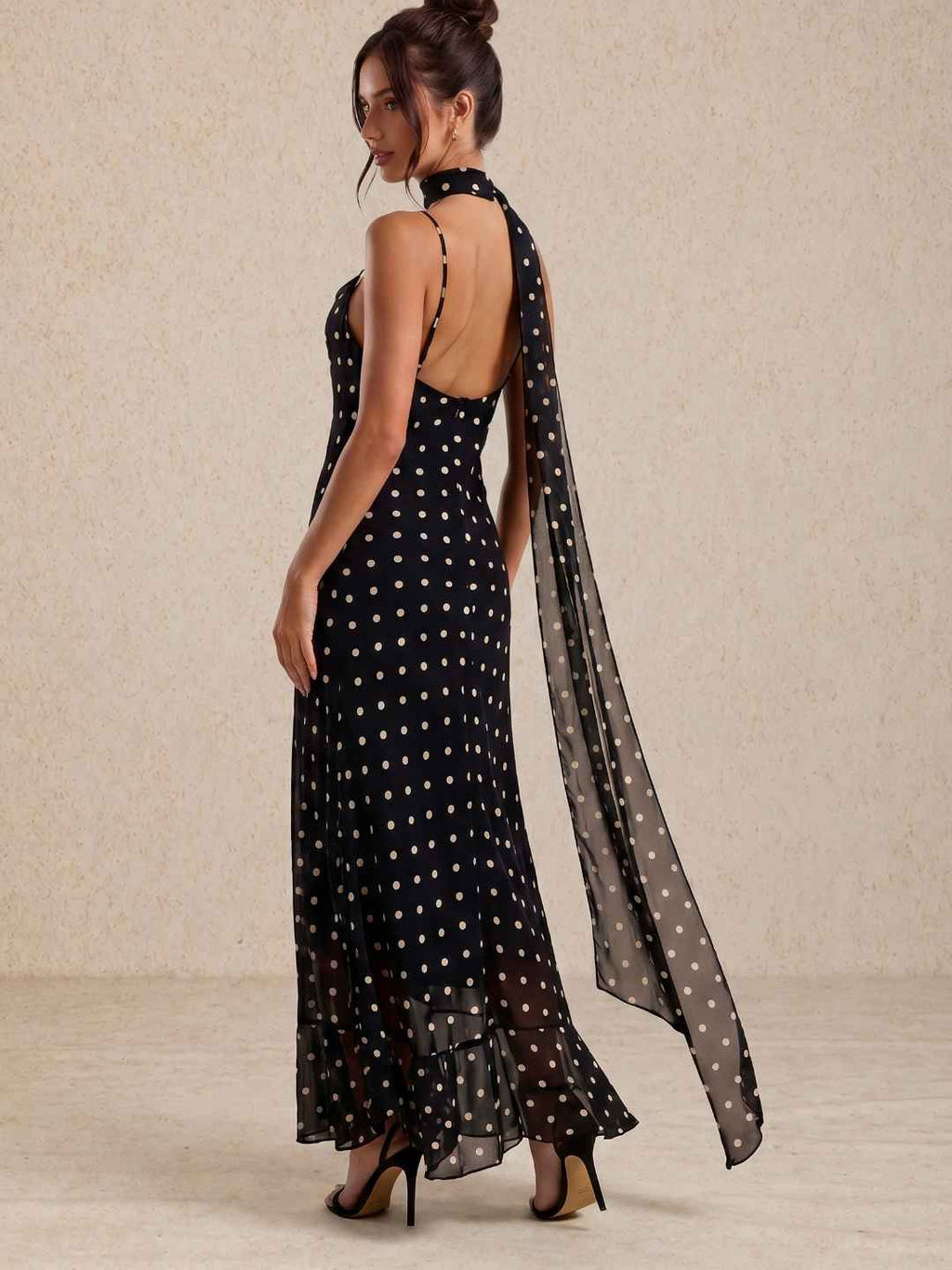 Robe midi à pois