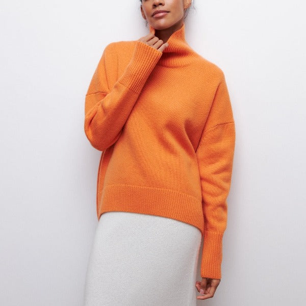 Pull à col roulé en maille douce