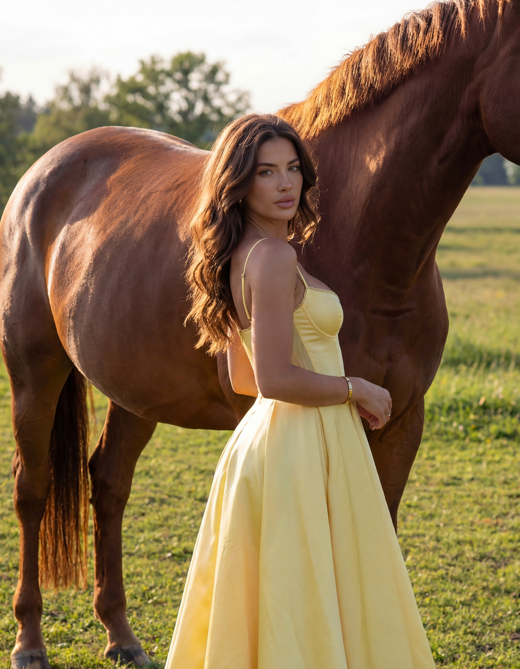 Robe midi satinée à corset cœur et jupe en tulle