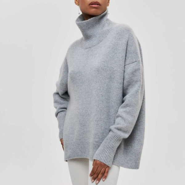 Pull à col roulé en maille douce