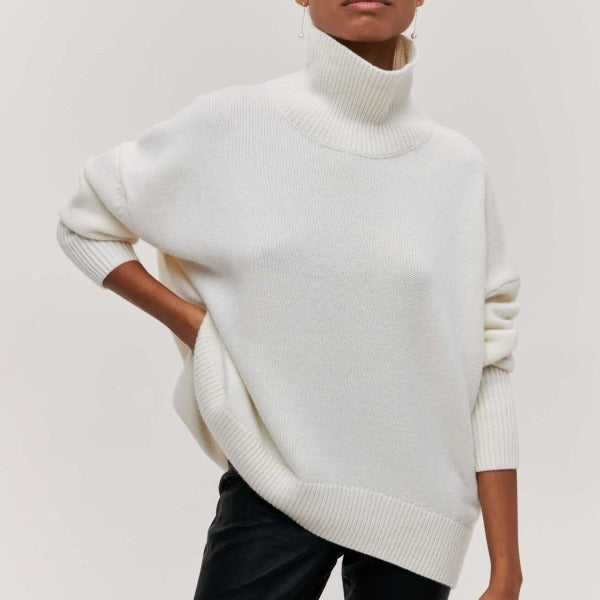 Pull à col roulé en maille douce