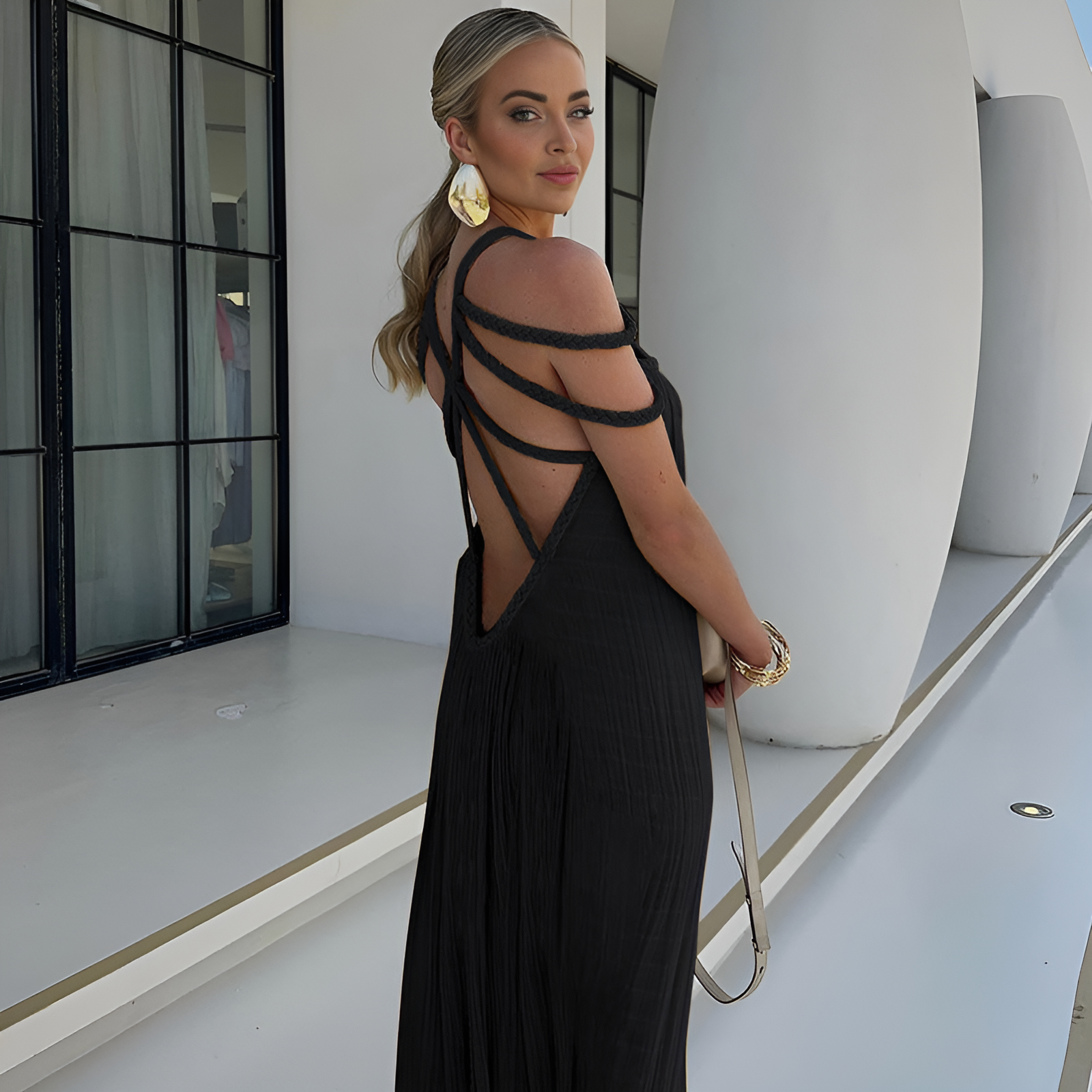 Robe à bretelles au tombé léger