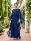 Ensemble deux pièces en crêpe à pantalon large