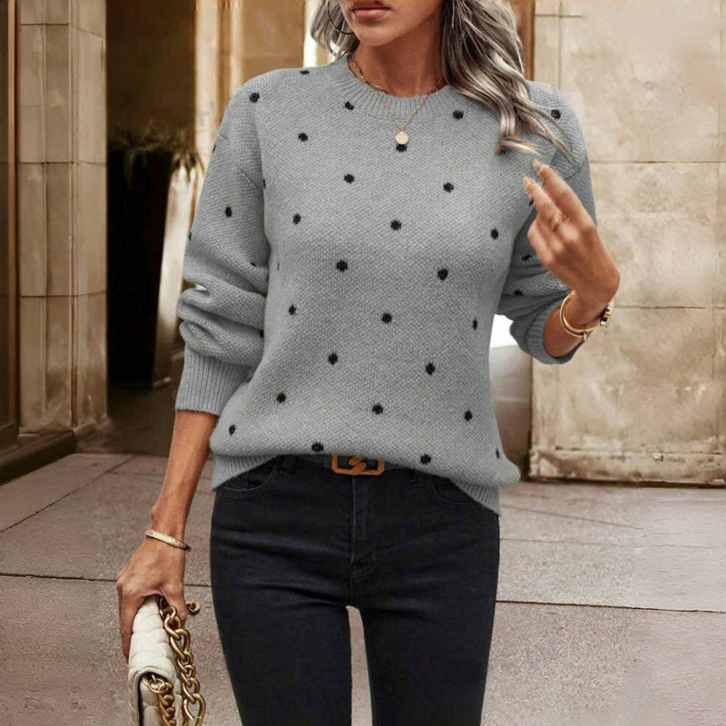 Pull en maille à motif de pois