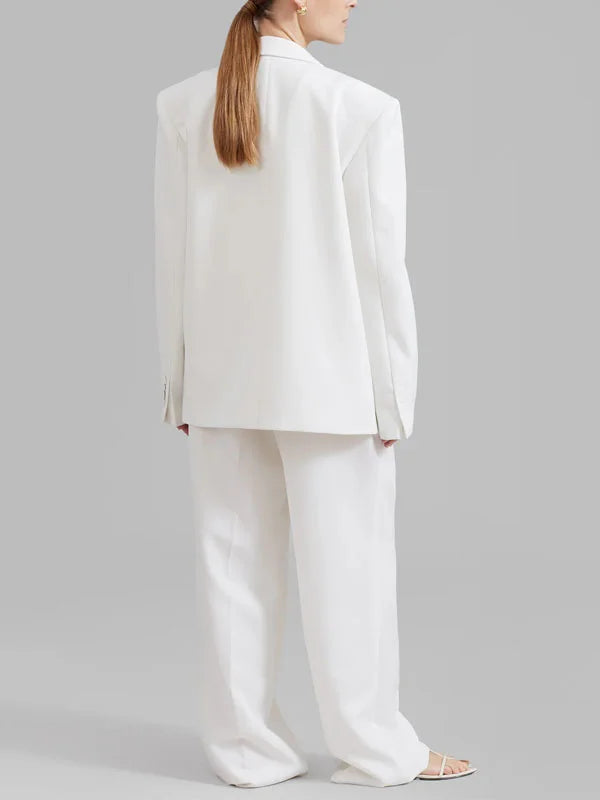 Blazer croisé oversize ivoire