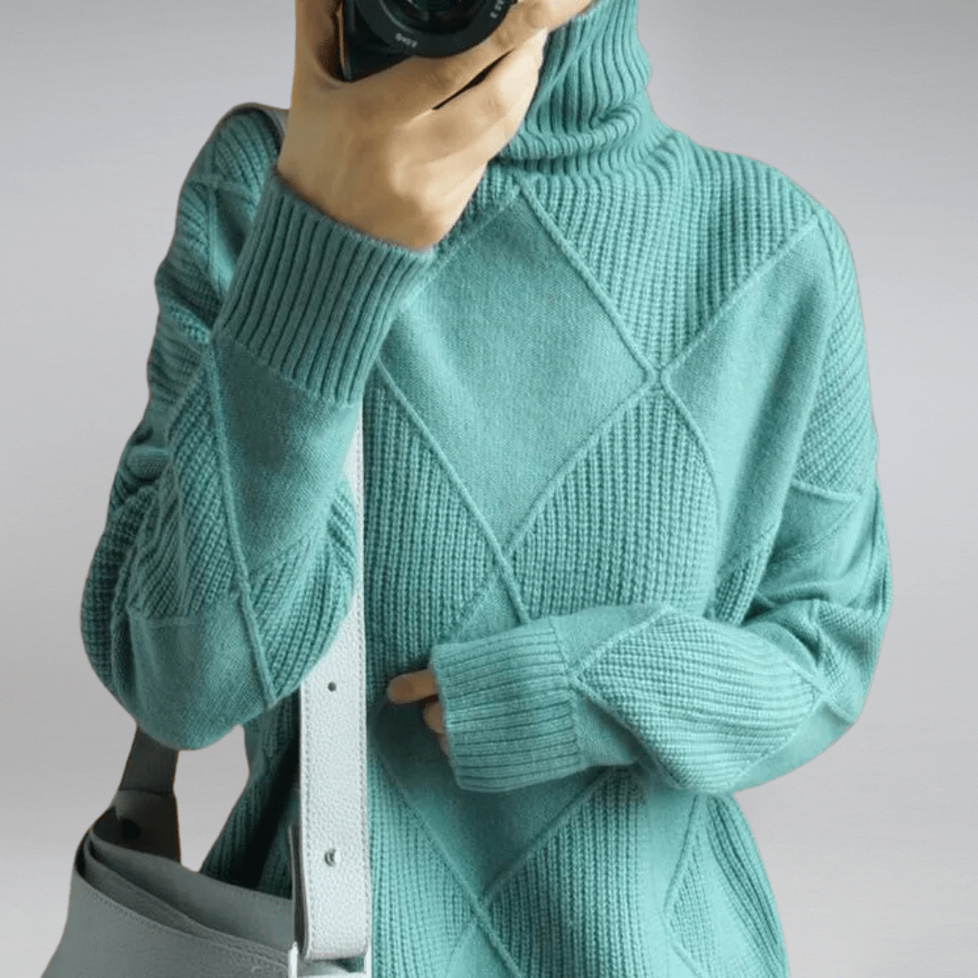 Pull à col roulé en maille douce