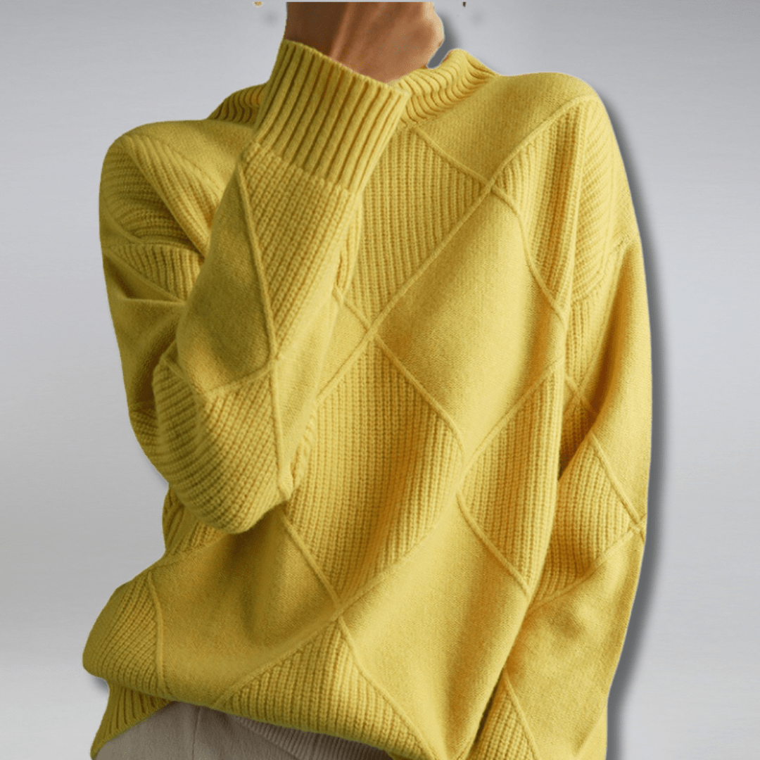 Pull à col roulé en maille douce