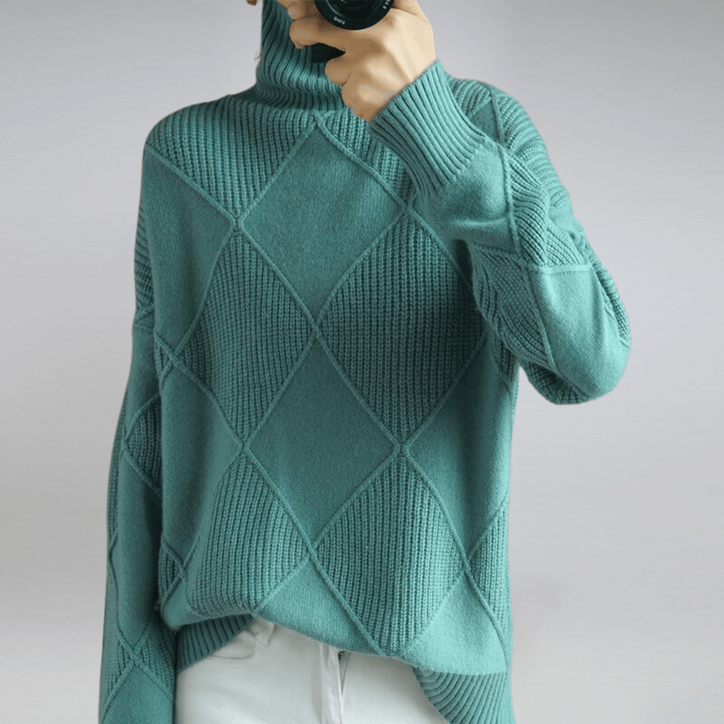Pull à col roulé en maille douce