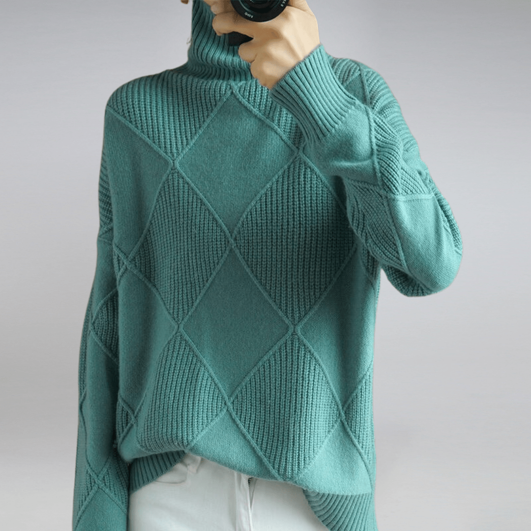 Pull à col roulé en maille douce