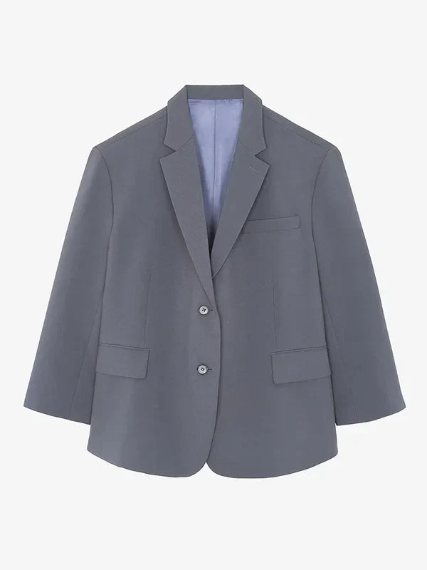 Blazer gris à la coupe oversize