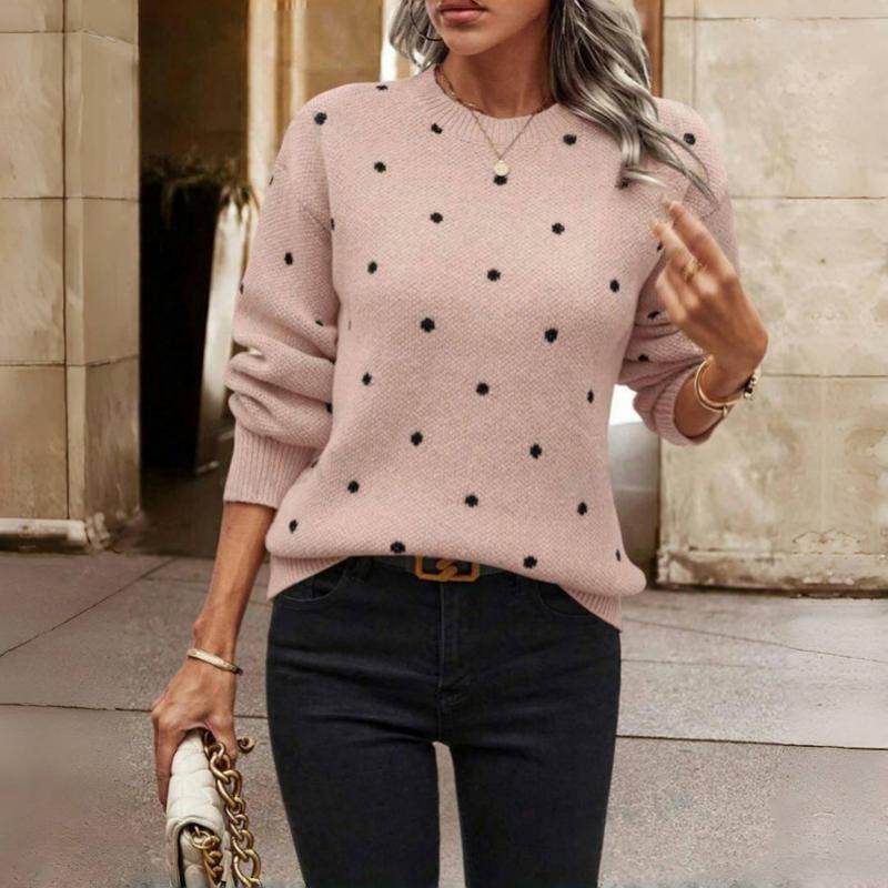 Pull en maille à motif de pois